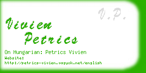 vivien petrics business card